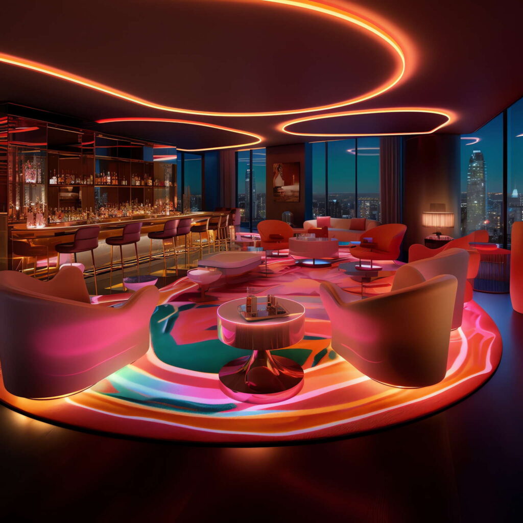 图片[52]-全球设计案例智能库_OJBKAI.COM赛博朋克风霓虹灯设计酒吧吧台区_Midjourney灵感图库-_设计智库－全球设计案例智能库_OJBKAI.COM-全球设计案例智能库_OJBKAI.COM设计智库