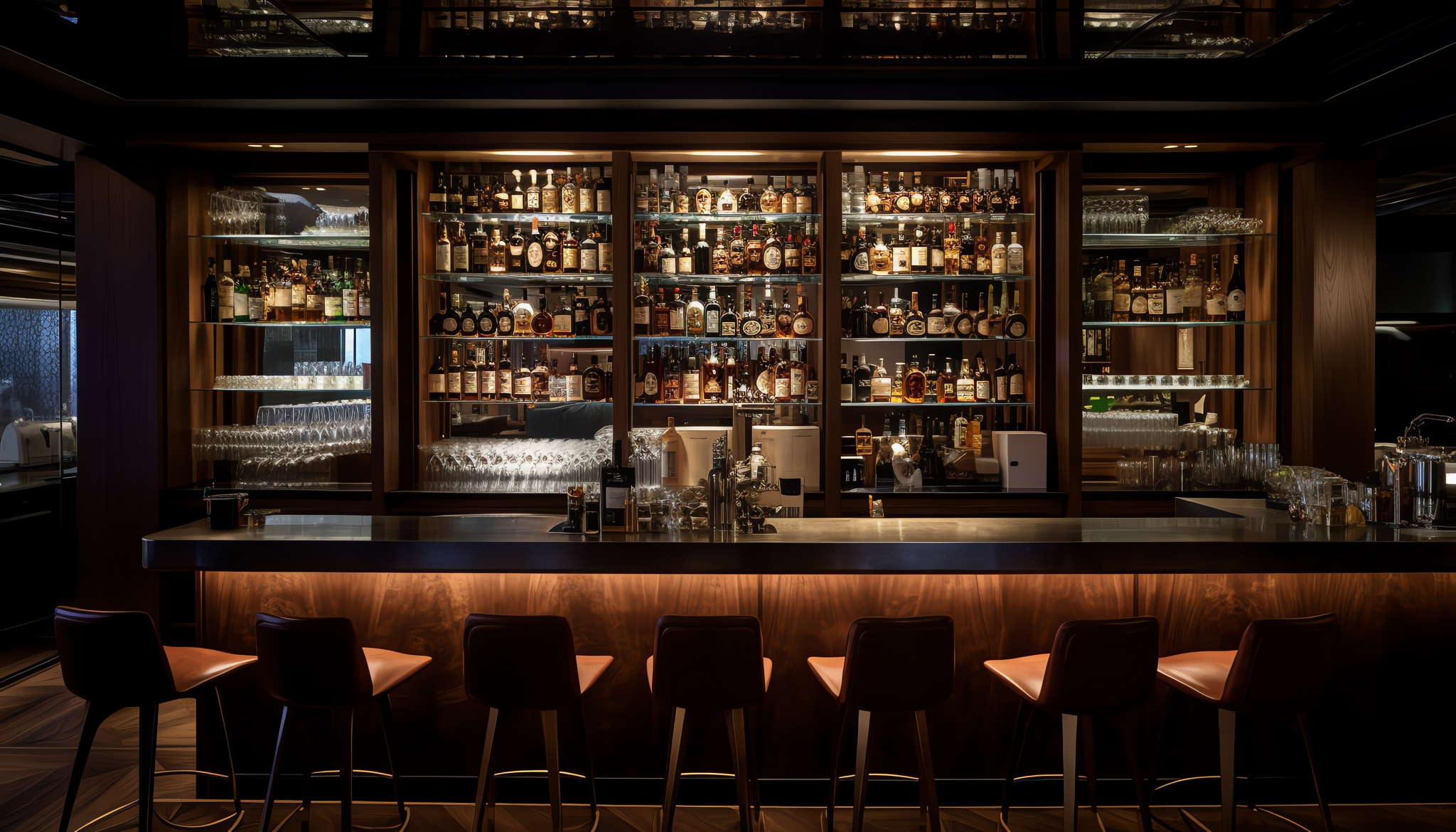 酒吧吧台区Midjourney灵感图库-_设计智库-全球设计案例智能库_OJBKAI.COM-全球设计案例智能库_OJBKAI.COM设计智库