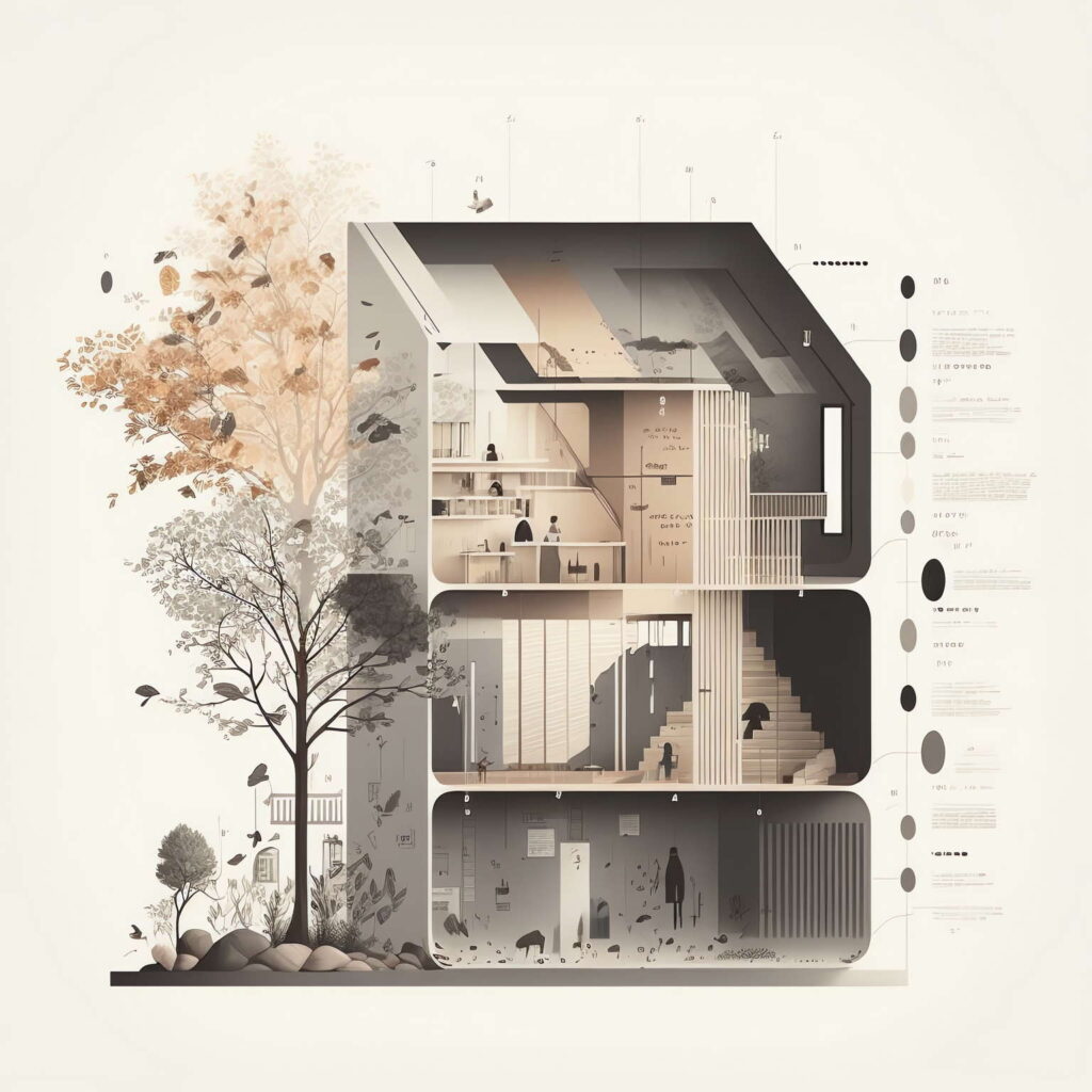 图片[8]-全球设计案例智能库_OJBKAI.COM建筑剖面图Midjourney灵感图库-名师联智库－全球设计案例智能库名师联素材平台-全球设计案例智能库_OJBKAI.COM设计智库