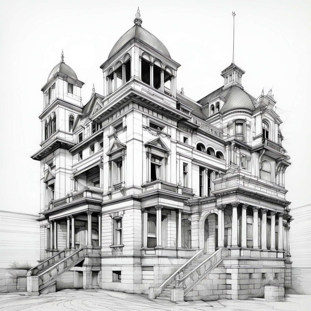 图片[3]-全球设计案例智能库_OJBKAI.COM西方建筑草图Midjourney灵感图库-名师联智库－全球设计案例智能库名师联素材平台-全球设计案例智能库_OJBKAI.COM设计智库