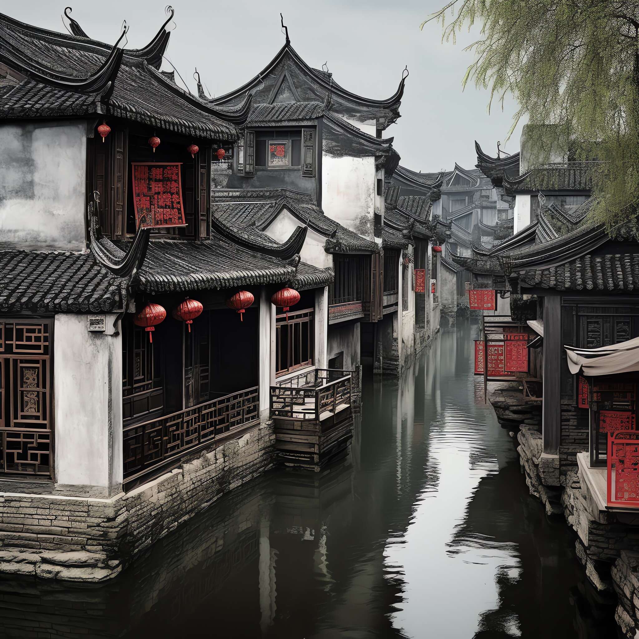 图片[8]-全球设计案例智能库_OJBKAI.COM意境江南小镇Midjourney灵感图库-_设计智库－全球设计案例智能库_OJBKAI.COM-全球设计案例智能库_OJBKAI.COM设计智库