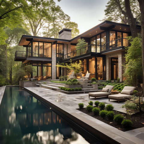 图片[43]-全球设计案例智能库_OJBKAI.COM别墅建筑外观Midjourney灵感图库-_设计智库－全球设计案例智能库_OJBKAI.COM-全球设计案例智能库_OJBKAI.COM设计智库