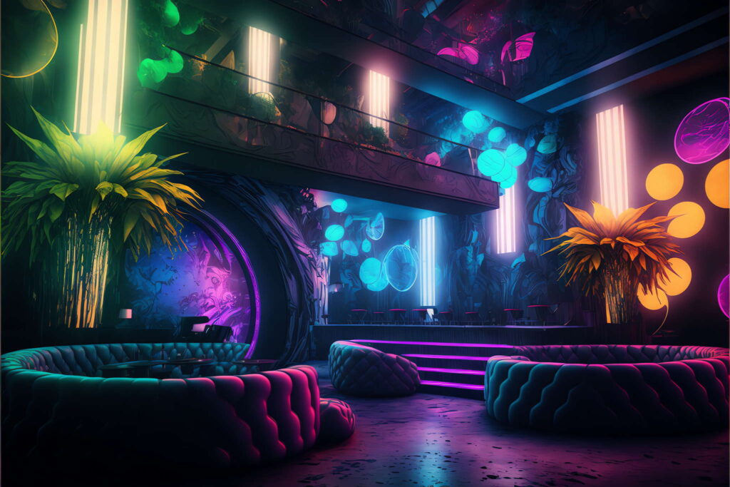 图片[28]-全球设计案例智能库_OJBKAI.COM赛博朋克风霓虹灯设计酒吧_Midjourney灵感图库-_设计智库－全球设计案例智能库_OJBKAI.COM-全球设计案例智能库_OJBKAI.COM设计智库