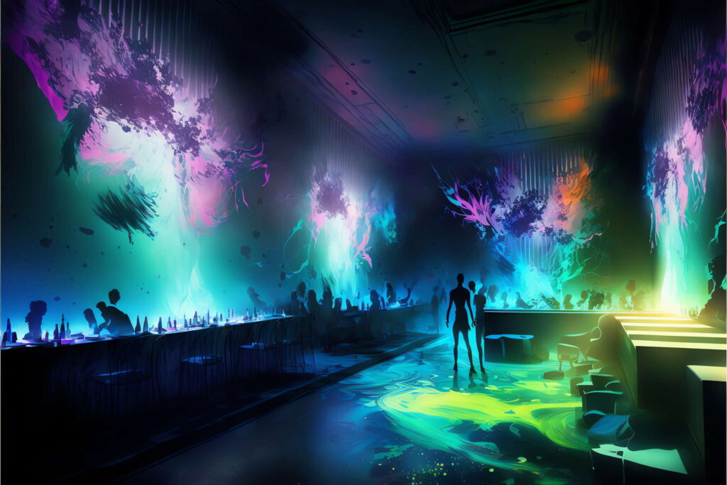 图片[42]-全球设计案例智能库_OJBKAI.COM赛博朋克风霓虹灯设计酒吧_Midjourney灵感图库-_设计智库－全球设计案例智能库_OJBKAI.COM-全球设计案例智能库_OJBKAI.COM设计智库