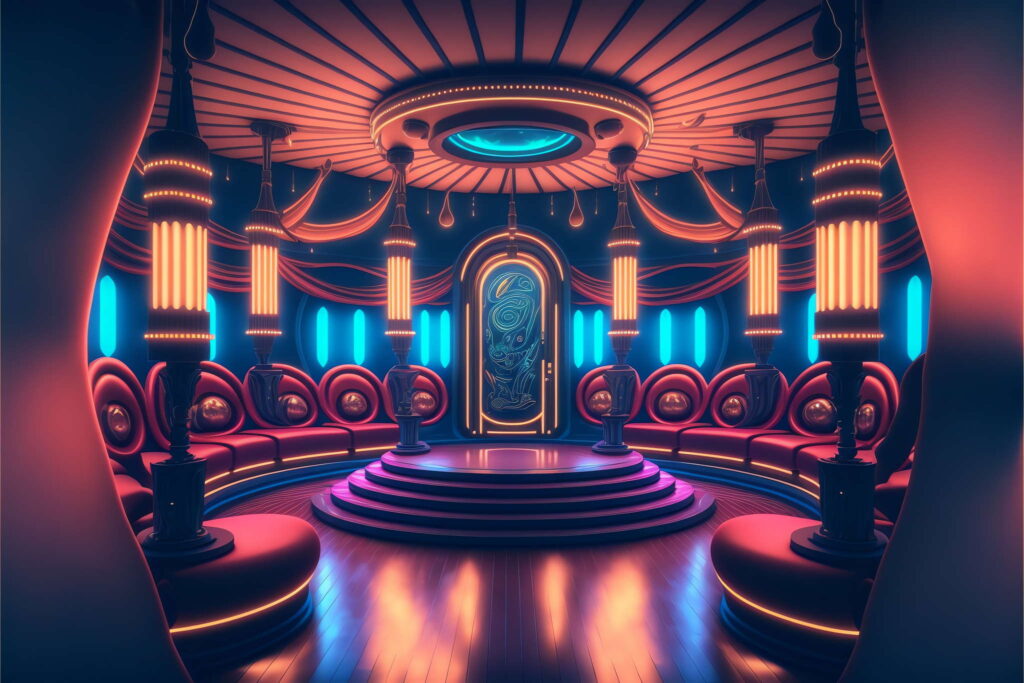 图片[21]-全球设计案例智能库_OJBKAI.COM赛博朋克风霓虹灯设计夜总会Midjourney灵感图库-_设计智库－全球设计案例智能库_OJBKAI.COM-全球设计案例智能库_OJBKAI.COM设计智库