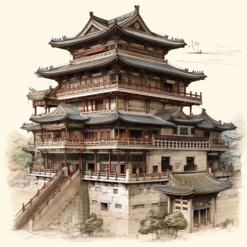 图片[24]-全球设计案例智能库_OJBKAI.COM中国古建草图Midjourney灵感图库-名师联智库－全球设计案例智能库名师联素材平台-全球设计案例智能库_OJBKAI.COM设计智库