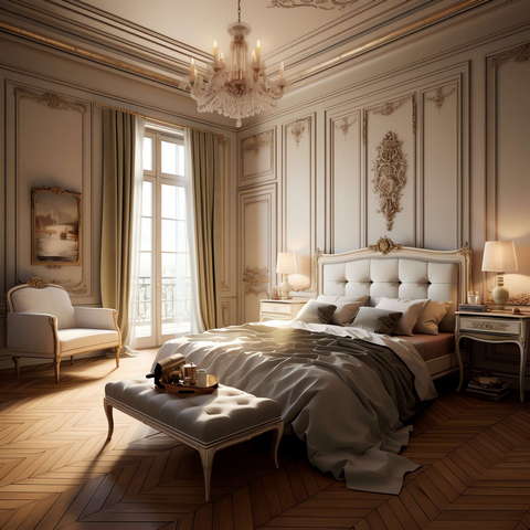 法式卧室Midjourney灵感图库-_设计智库－全球设计案例智能库_OJBKAI.COM-全球设计案例智能库_OJBKAI.COM设计智库