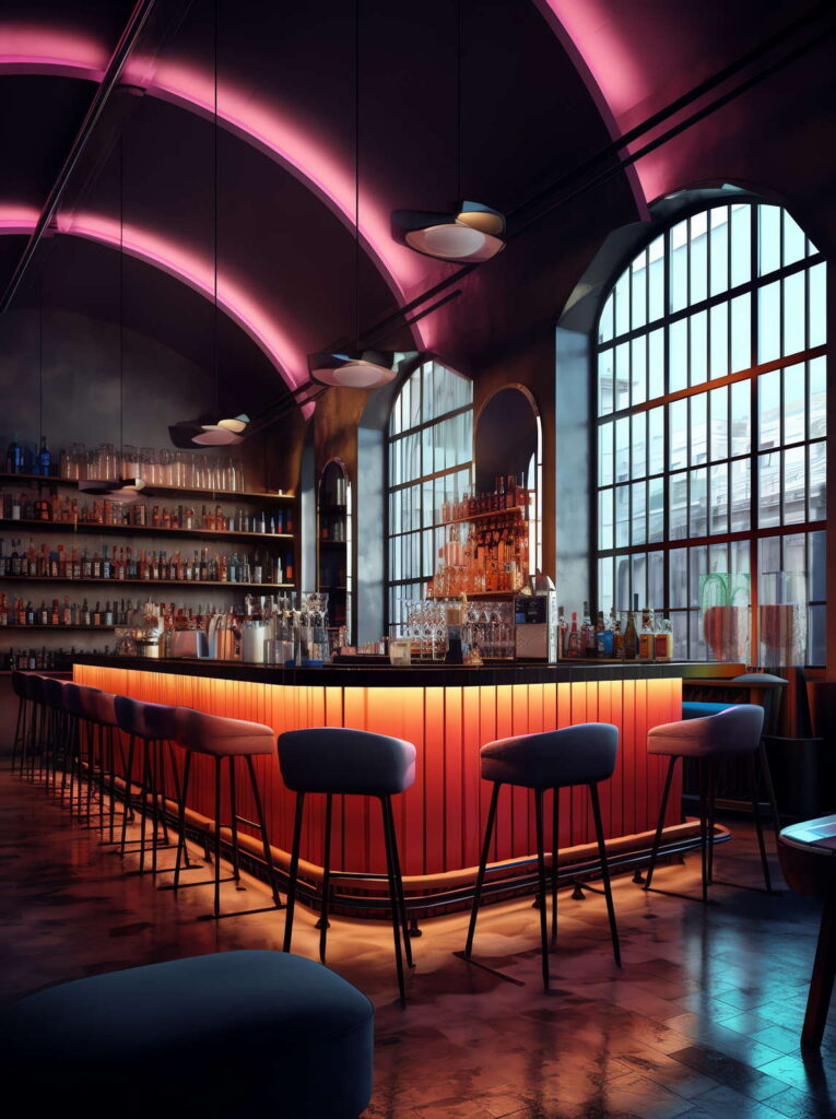 图片[38]-全球设计案例智能库_OJBKAI.COM赛博朋克风霓虹灯设计酒吧吧台区_Midjourney灵感图库-_设计智库－全球设计案例智能库_OJBKAI.COM-全球设计案例智能库_OJBKAI.COM设计智库