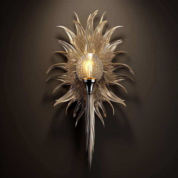 金属铁艺壁灯Midjourney灵感图库-_设计智库－全球设计案例智能库_OJBKAI.COM-全球设计案例智能库_OJBKAI.COM设计智库