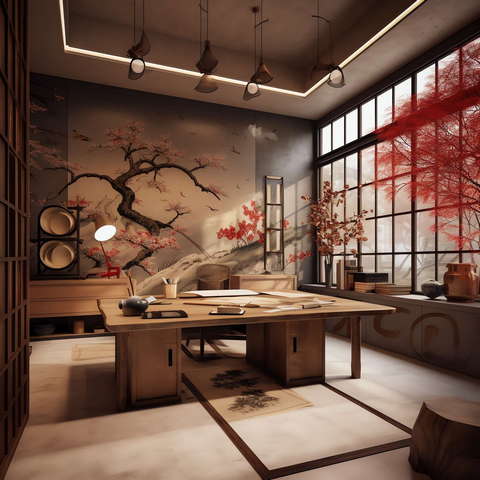 图片[6]-全球设计案例智能库_OJBKAI.COM日式风格书房Midjourney灵感图库-_设计智库－全球设计案例智能库_OJBKAI.COM-全球设计案例智能库_OJBKAI.COM设计智库