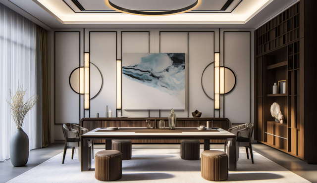 图片[17]-全球设计案例智能库_OJBKAI.COM新中式茶室书房Midjourney灵感图库-_设计智库－全球设计案例智能库_OJBKAI.COM-全球设计案例智能库_OJBKAI.COM设计智库