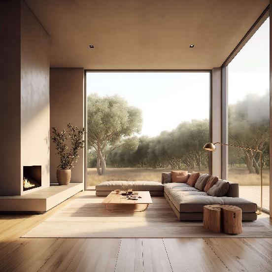 别墅原木风客厅Midjourney灵感图库-_设计智库－全球设计案例智能库_OJBKAI.COM-全球设计案例智能库_OJBKAI.COM设计智库