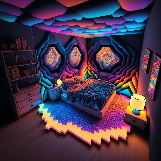 图片[89]-全球设计案例智能库_OJBKAI.COM赛博朋克风霓虹灯设计男孩房1_Midjourney灵感图库-_设计智库－全球设计案例智能库_OJBKAI.COM-全球设计案例智能库_OJBKAI.COM设计智库