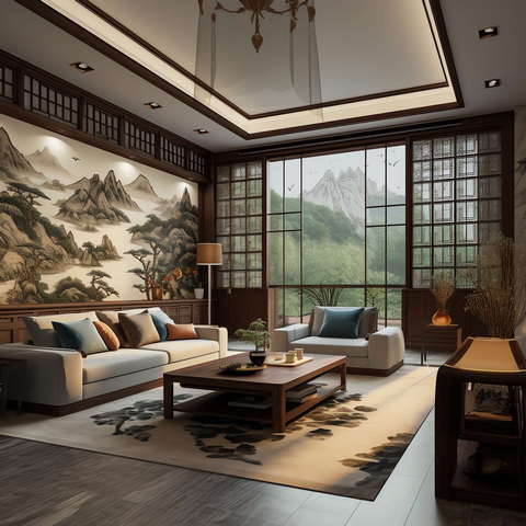 图片[26]-全球设计案例智能库_OJBKAI.COM住宅中式客厅Midjourney灵感图库-_设计智库－全球设计案例智能库_OJBKAI.COM-全球设计案例智能库_OJBKAI.COM设计智库