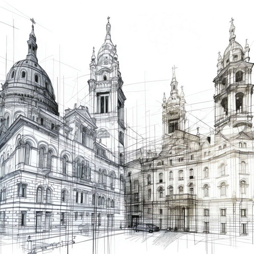 图片[31]-全球设计案例智能库_OJBKAI.COM西方建筑草图Midjourney灵感图库-名师联智库－全球设计案例智能库名师联素材平台-全球设计案例智能库_OJBKAI.COM设计智库