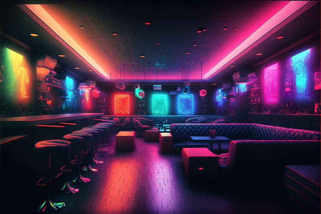 图片[30]-全球设计案例智能库_OJBKAI.COM赛博朋克风霓虹灯设计酒吧_Midjourney灵感图库-_设计智库－全球设计案例智能库_OJBKAI.COM-全球设计案例智能库_OJBKAI.COM设计智库