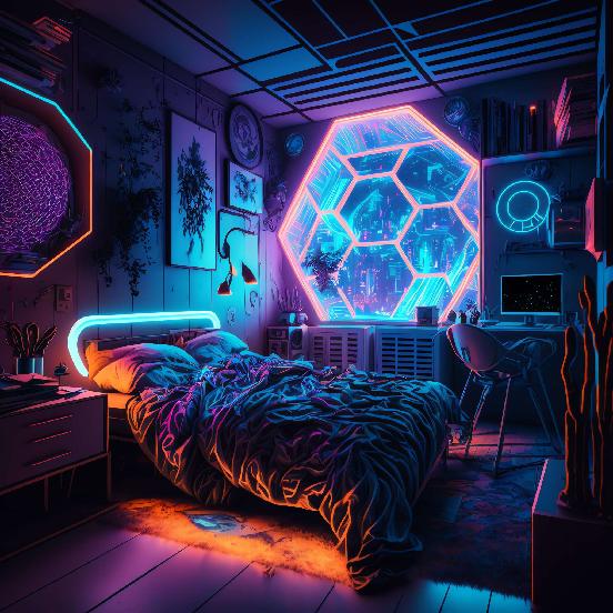 图片[84]-全球设计案例智能库_OJBKAI.COM赛博朋克风霓虹灯设计男孩房1_Midjourney灵感图库-_设计智库－全球设计案例智能库_OJBKAI.COM-全球设计案例智能库_OJBKAI.COM设计智库