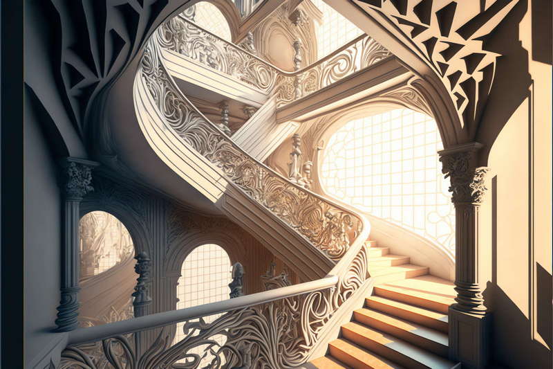 图片[2]-全球设计案例智能库_OJBKAI.COM复古旋转楼梯4_Midjourney灵感图库-设计智库－全球设计案例智能库_OJBKAI.COM-全球设计案例智能库_OJBKAI.COM设计智库