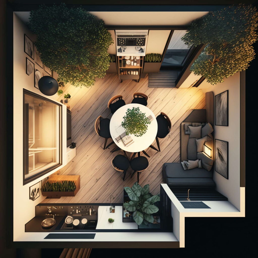 别墅鸟瞰图Midjourney灵感图库-名师联智库－全球设计案例智能库名师联素材平台-全球设计案例智能库_OJBKAI.COM设计智库