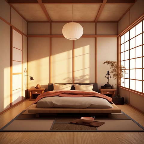 日式卧室Midjourney灵感图库-_设计智库－全球设计案例智能库_OJBKAI.COM-全球设计案例智能库_OJBKAI.COM设计智库
