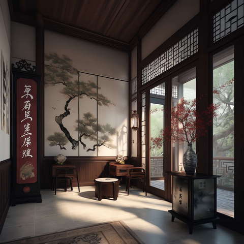 图片[54]-全球设计案例智能库_OJBKAI.COM住宅中式客厅Midjourney灵感图库-_设计智库－全球设计案例智能库_OJBKAI.COM-全球设计案例智能库_OJBKAI.COM设计智库