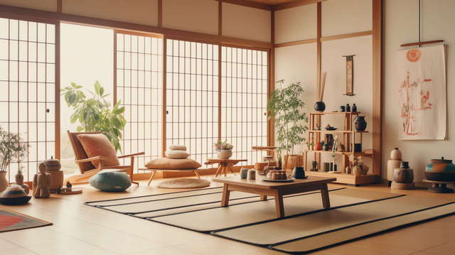 住宅日式客厅Midjourney灵感图库-_设计智库－全球设计案例智能库_OJBKAI.COM-全球设计案例智能库_OJBKAI.COM设计智库