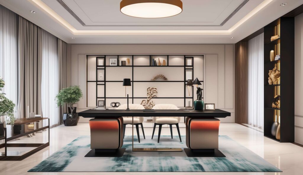 图片[9]-全球设计案例智能库_OJBKAI.COM新中式茶室书房Midjourney灵感图库-_设计智库－全球设计案例智能库_OJBKAI.COM-全球设计案例智能库_OJBKAI.COM设计智库