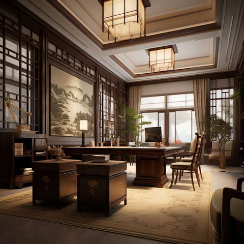图片[9]-全球设计案例智能库_OJBKAI.COM新中式书房Midjourney灵感图库-_设计智库－全球设计案例智能库_OJBKAI.COM-全球设计案例智能库_OJBKAI.COM设计智库