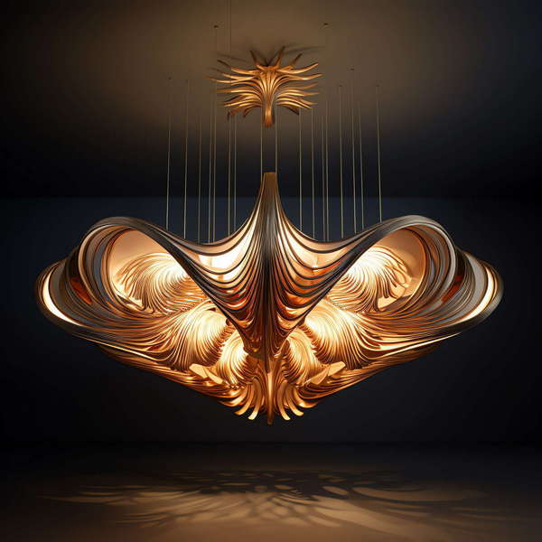 现代吊灯Midjourney灵感图库-_设计智库－全球设计案例智能库_OJBKAI.COM-全球设计案例智能库_OJBKAI.COM设计智库