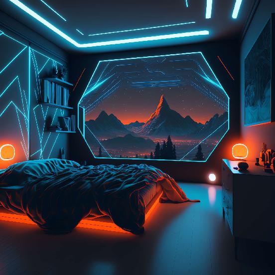 图片[54]-全球设计案例智能库_OJBKAI.COM赛博朋克风霓虹灯设计男孩房1_Midjourney灵感图库-_设计智库－全球设计案例智能库_OJBKAI.COM-全球设计案例智能库_OJBKAI.COM设计智库