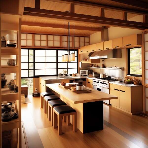 图片[149]-全球设计案例智能库_OJBKAI.COM原木开放厨房中岛吧台_Midjourney灵感图库220P-全球设计案例智能库_OJBKAI.COM设计智库