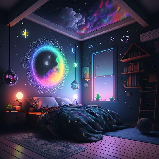 图片[18]-全球设计案例智能库_OJBKAI.COM赛博朋克风霓虹灯设计男孩房1_Midjourney灵感图库-_设计智库－全球设计案例智能库_OJBKAI.COM-全球设计案例智能库_OJBKAI.COM设计智库