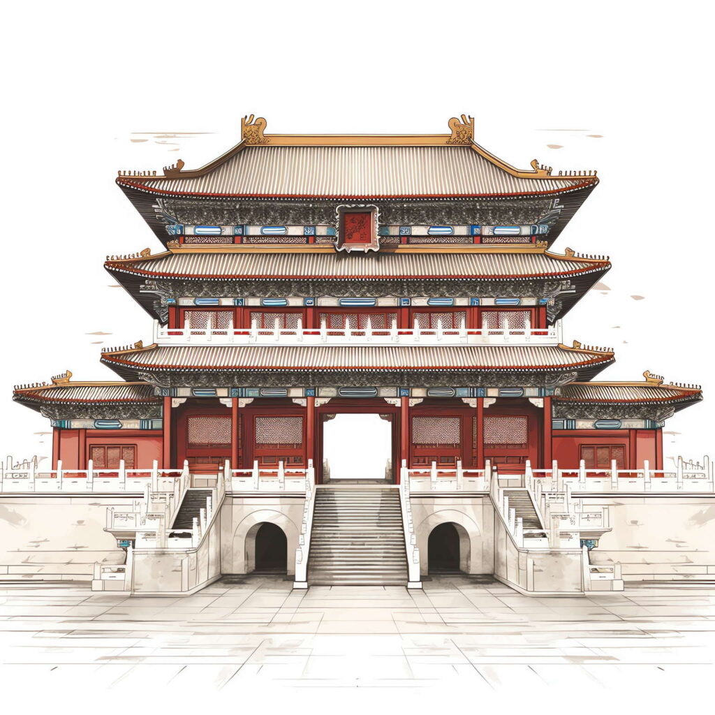 图片[17]-全球设计案例智能库_OJBKAI.COM中式古建筑草图Midjourney灵感图库-名师联智库－全球设计案例智能库名师联素材平台-全球设计案例智能库_OJBKAI.COM设计智库