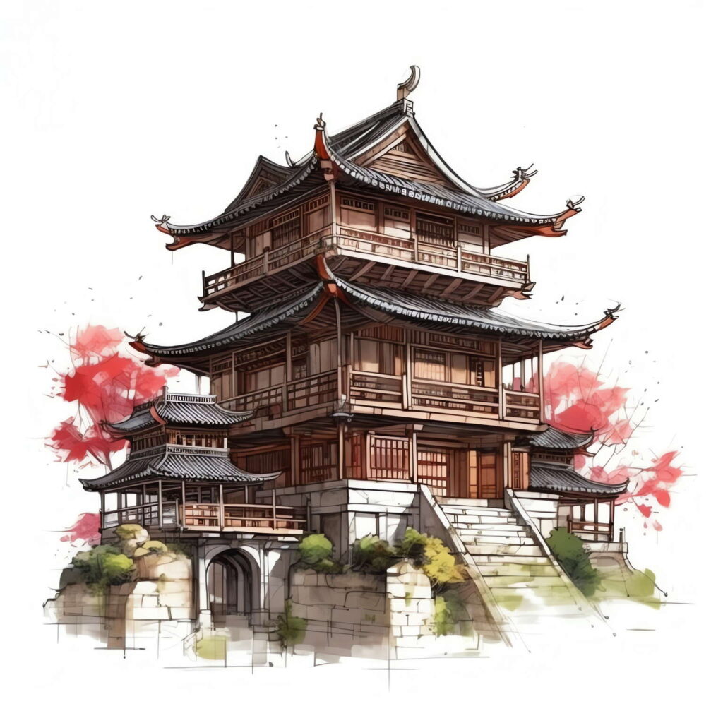 图片[16]-全球设计案例智能库_OJBKAI.COM中式古建筑草图Midjourney灵感图库-名师联智库－全球设计案例智能库名师联素材平台-全球设计案例智能库_OJBKAI.COM设计智库