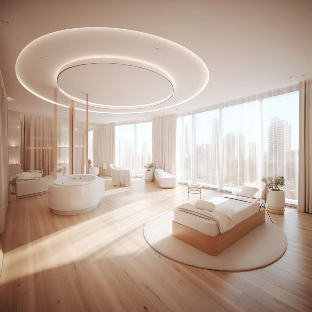 水疗中心spa_Midjourney灵感图库-_设计智库－全球设计案例智能库_OJBKAI.COM-全球设计案例智能库_OJBKAI.COM设计智库