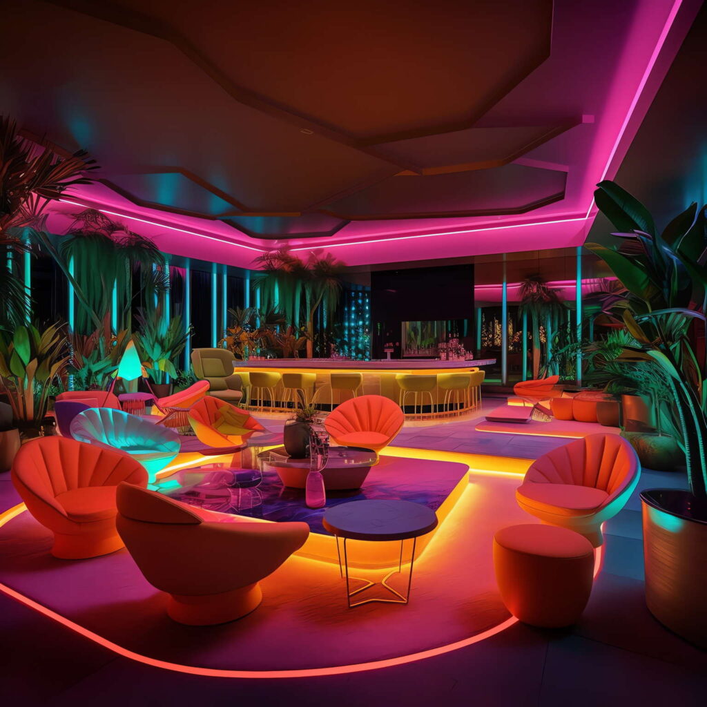 图片[54]-全球设计案例智能库_OJBKAI.COM赛博朋克风霓虹灯设计酒吧吧台区_Midjourney灵感图库-_设计智库－全球设计案例智能库_OJBKAI.COM-全球设计案例智能库_OJBKAI.COM设计智库