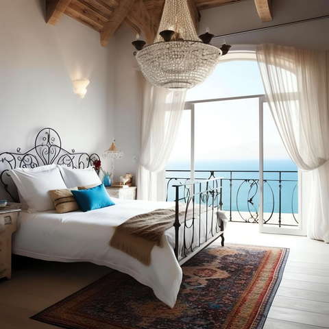 地中海风格卧室Midjourney灵感图库-_设计智库－全球设计案例智能库_OJBKAI.COM-全球设计案例智能库_OJBKAI.COM设计智库