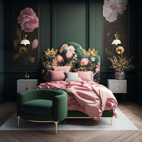 现代简欧卧室Midjourney灵感图库-_设计智库－全球设计案例智能库_OJBKAI.COM-全球设计案例智能库_OJBKAI.COM设计智库