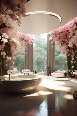 空中别墅大落地窗Midjourney灵感图库-_设计智库－全球设计案例智能库_OJBKAI.COM-全球设计案例智能库_OJBKAI.COM设计智库