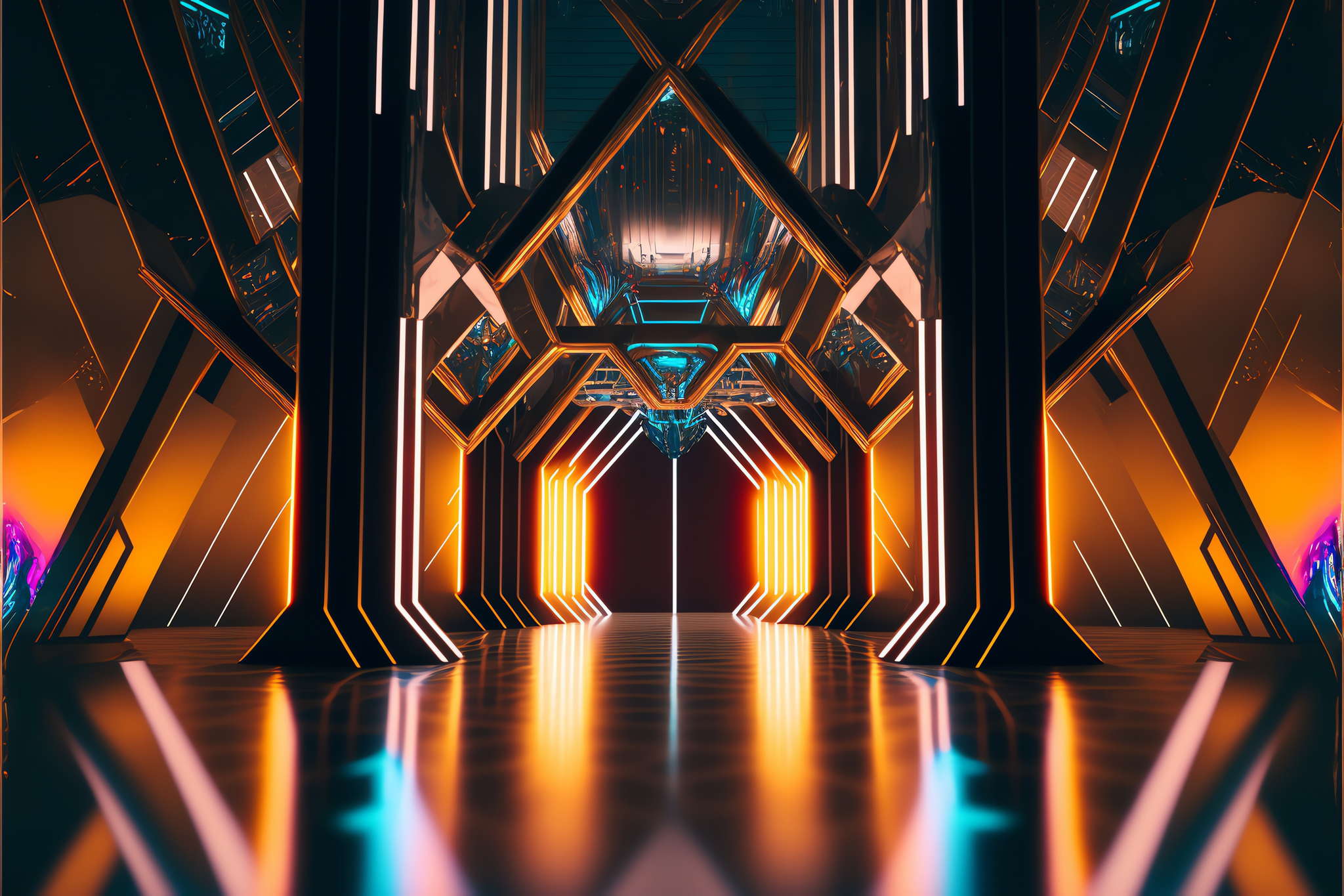 曲线造型光影空间_Midjourney灵感图库-_设计智库－全球设计案例智能库_OJBKAI.COM-全球设计案例智能库_OJBKAI.COM设计智库