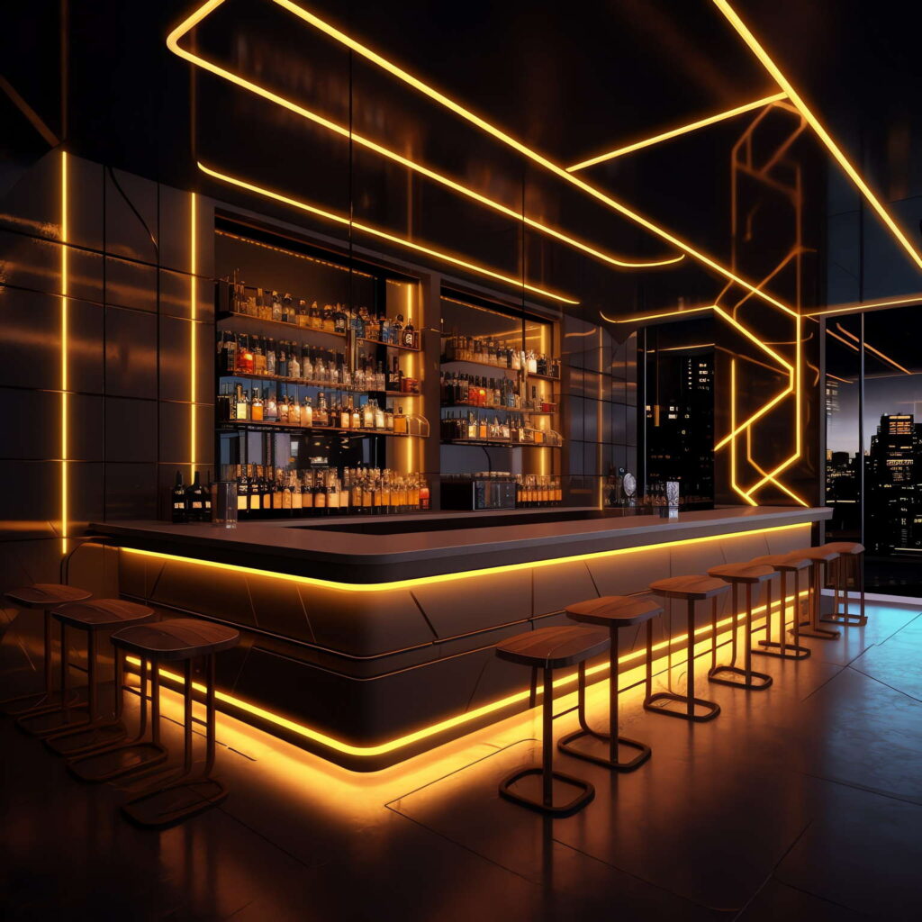 图片[66]-全球设计案例智能库_OJBKAI.COM赛博朋克风霓虹灯设计酒吧吧台区_Midjourney灵感图库-_设计智库－全球设计案例智能库_OJBKAI.COM-全球设计案例智能库_OJBKAI.COM设计智库