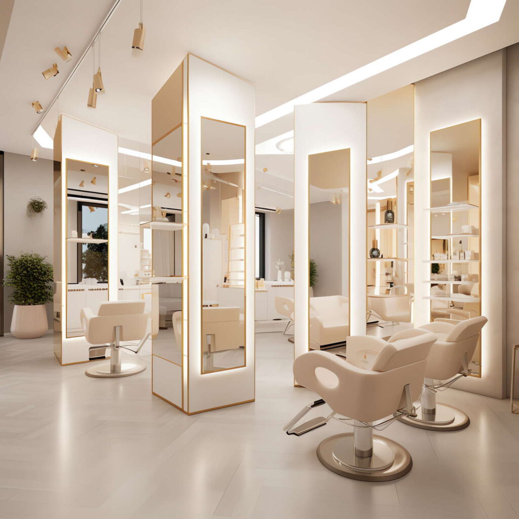 现代前卫理发店Midjourney灵感图库-_设计智库－全球设计案例智能库_OJBKAI.COM-全球设计案例智能库_OJBKAI.COM设计智库