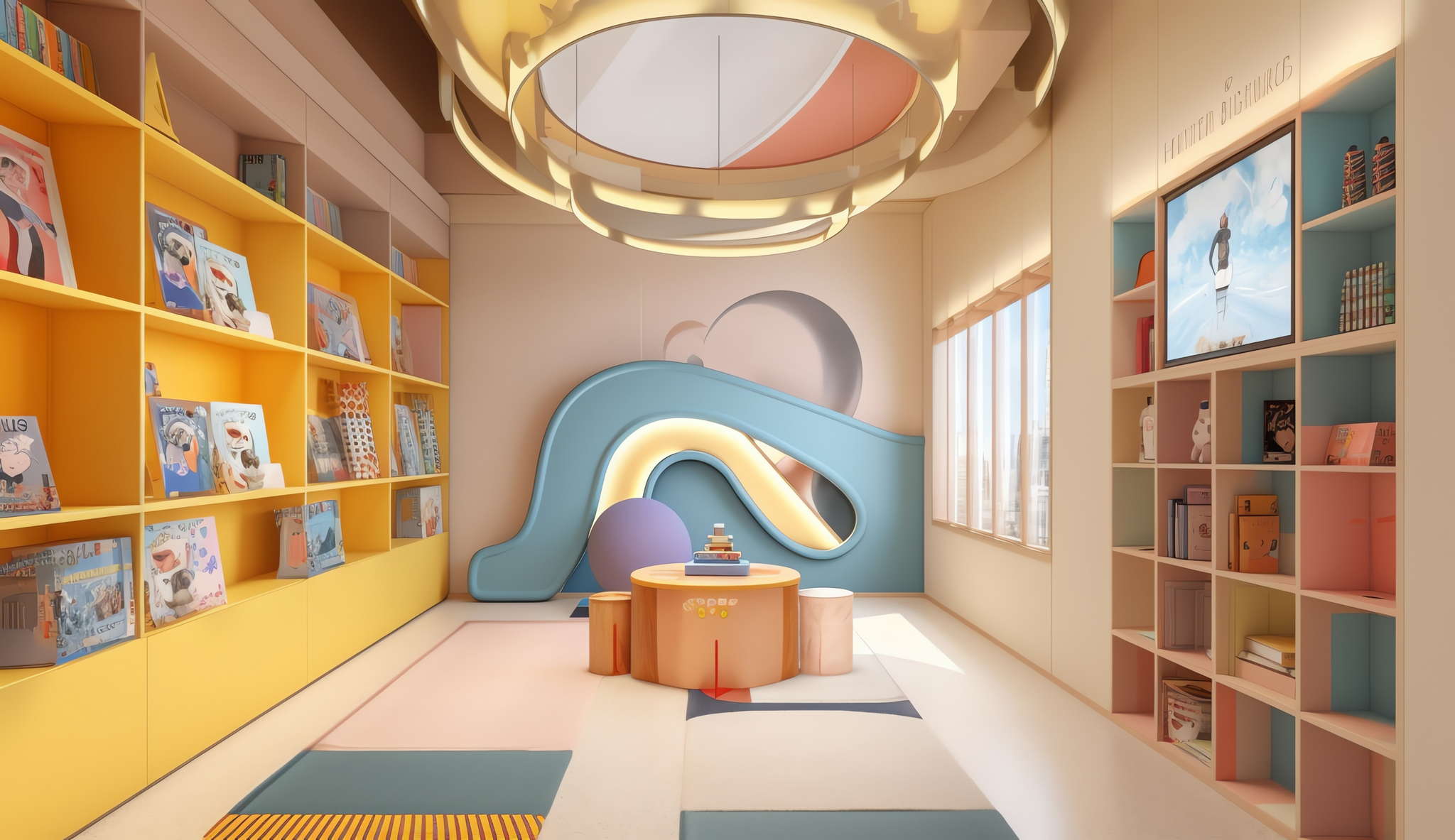 儿童活动区童·梦_Midjourney灵感图库-_设计智库－全球设计案例智能库_OJBKAI.COM-全球设计案例智能库_OJBKAI.COM设计智库