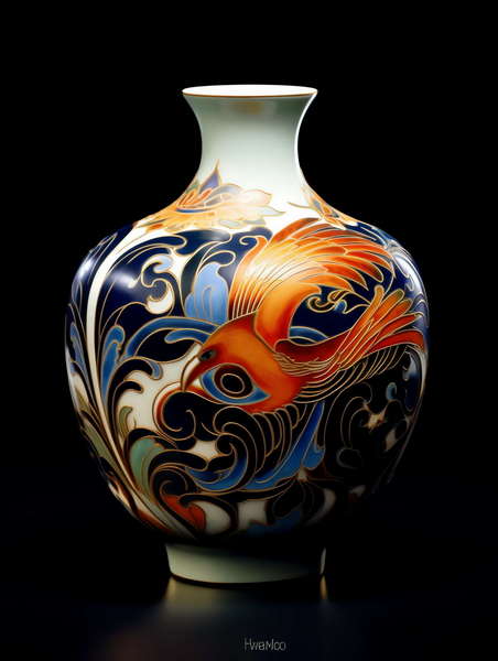 青瓷花瓶Midjourney灵感图库-_设计智库－全球设计案例智能库_OJBKAI.COM-全球设计案例智能库_OJBKAI.COM设计智库