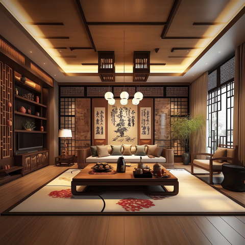 图片[36]-全球设计案例智能库_OJBKAI.COM住宅中式客厅Midjourney灵感图库-_设计智库－全球设计案例智能库_OJBKAI.COM-全球设计案例智能库_OJBKAI.COM设计智库