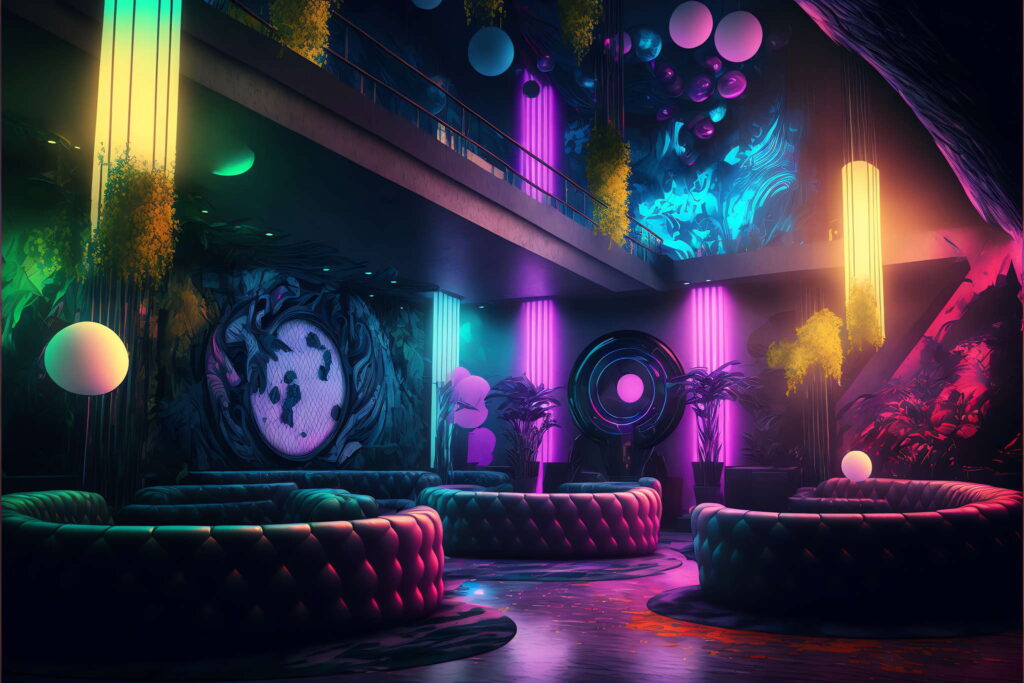 图片[29]-全球设计案例智能库_OJBKAI.COM赛博朋克风霓虹灯设计酒吧_Midjourney灵感图库-_设计智库－全球设计案例智能库_OJBKAI.COM-全球设计案例智能库_OJBKAI.COM设计智库