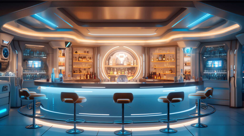 图片[77]-全球设计案例智能库_OJBKAI.COM赛博朋克风霓虹灯设计酒吧吧台区_Midjourney灵感图库-_设计智库－全球设计案例智能库_OJBKAI.COM-全球设计案例智能库_OJBKAI.COM设计智库