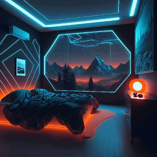 图片[55]-全球设计案例智能库_OJBKAI.COM赛博朋克风霓虹灯设计男孩房1_Midjourney灵感图库-_设计智库－全球设计案例智能库_OJBKAI.COM-全球设计案例智能库_OJBKAI.COM设计智库