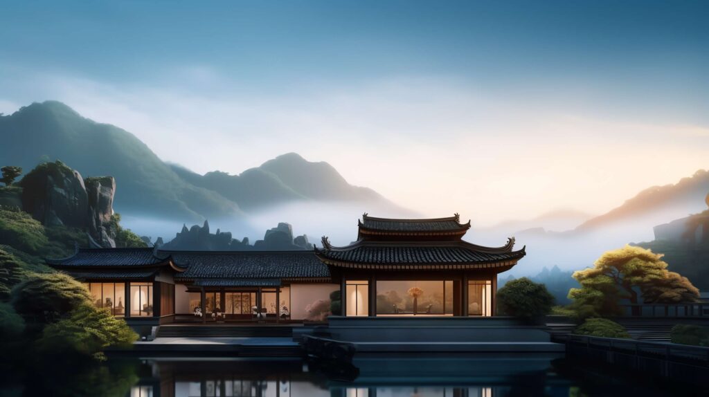 图片[34]-全球设计案例智能库_OJBKAI.COM中式别墅庭院Midjourney灵感图库-_设计智库－全球设计案例智能库_OJBKAI.COM-全球设计案例智能库_OJBKAI.COM设计智库