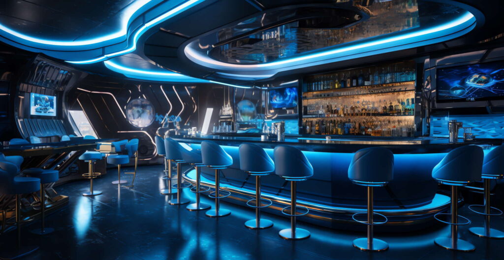 图片[17]-全球设计案例智能库_OJBKAI.COM赛博朋克风霓虹灯设计酒吧吧台区_Midjourney灵感图库-_设计智库－全球设计案例智能库_OJBKAI.COM-全球设计案例智能库_OJBKAI.COM设计智库